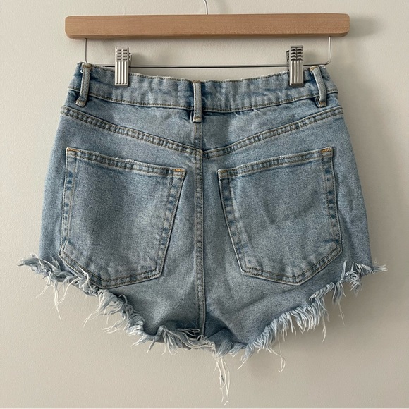 Zara Festival Jean Shorts Light Wash Size 4/26 - Picture 3 of 5